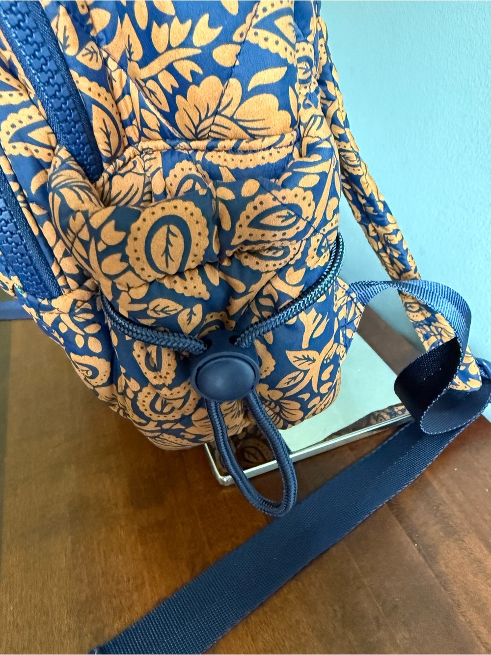 VERA BRADLEY Small Banbury Backpack-Lotus Montage Roasted Pecan - Picture 8 of 10